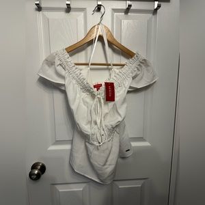 White Guess Velma Off Shoulder Top Size XL- Branded New